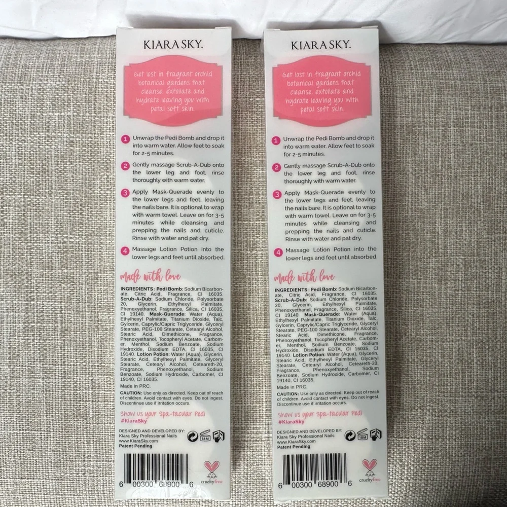 NWT Kiara Sky PediPack Duo At-Home Spa Pedicure Kit Botanical Blossom